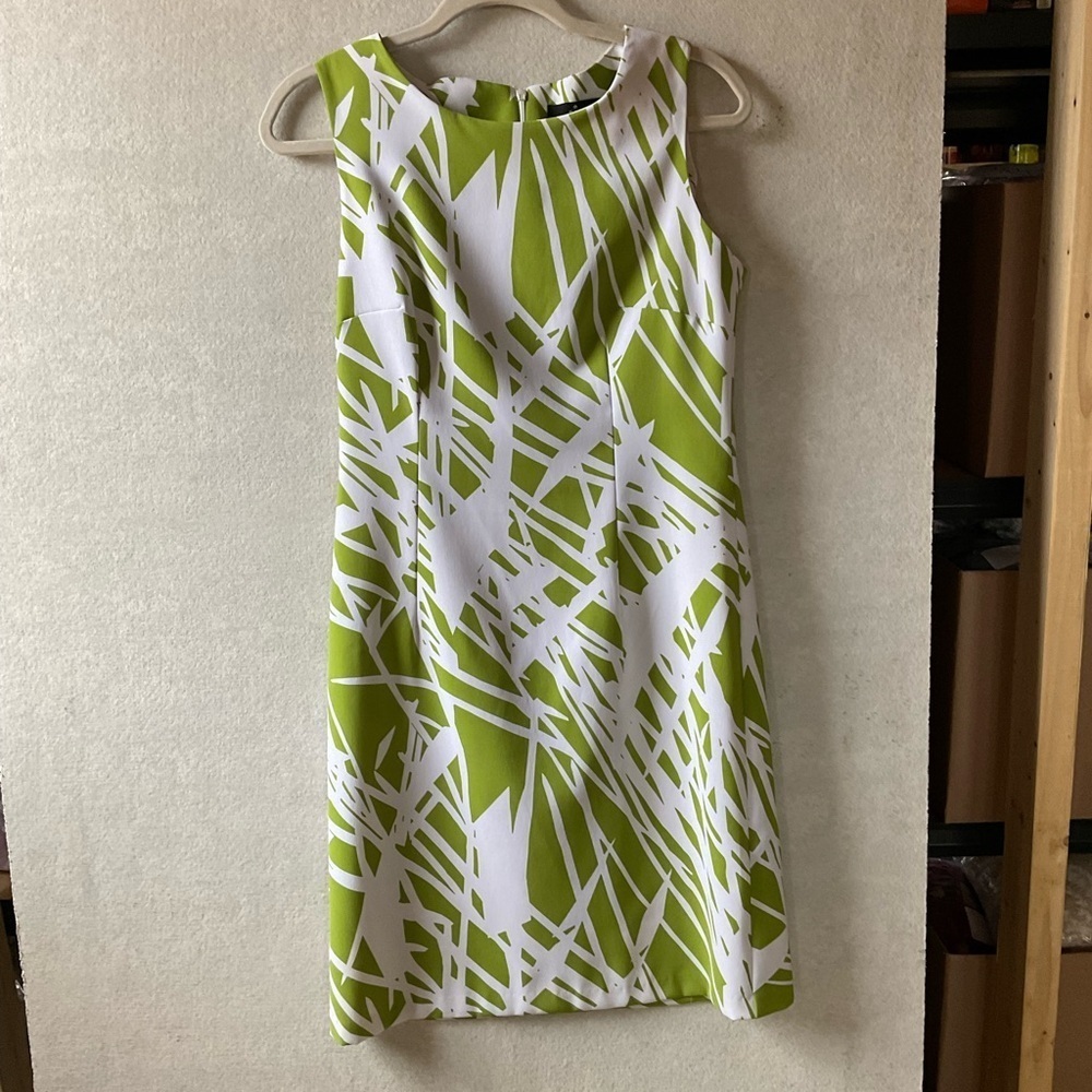Roni Nicole dress. Green and white. 60’s inspired. Size 10